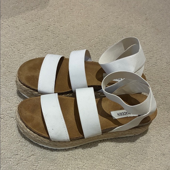 Steve Madden Kimmie White Espadrille Sandals 👵MT - Picture 2 of 7